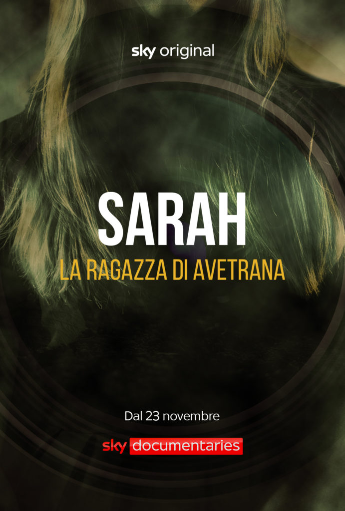 Sarah — La ragazza di Avetrana, official poster with Sky Original logo